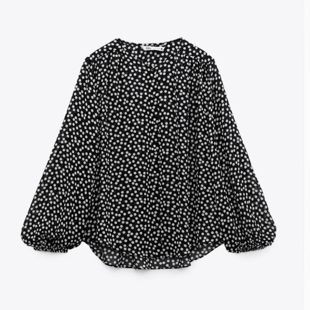 Flowy Polka Dot Blouse